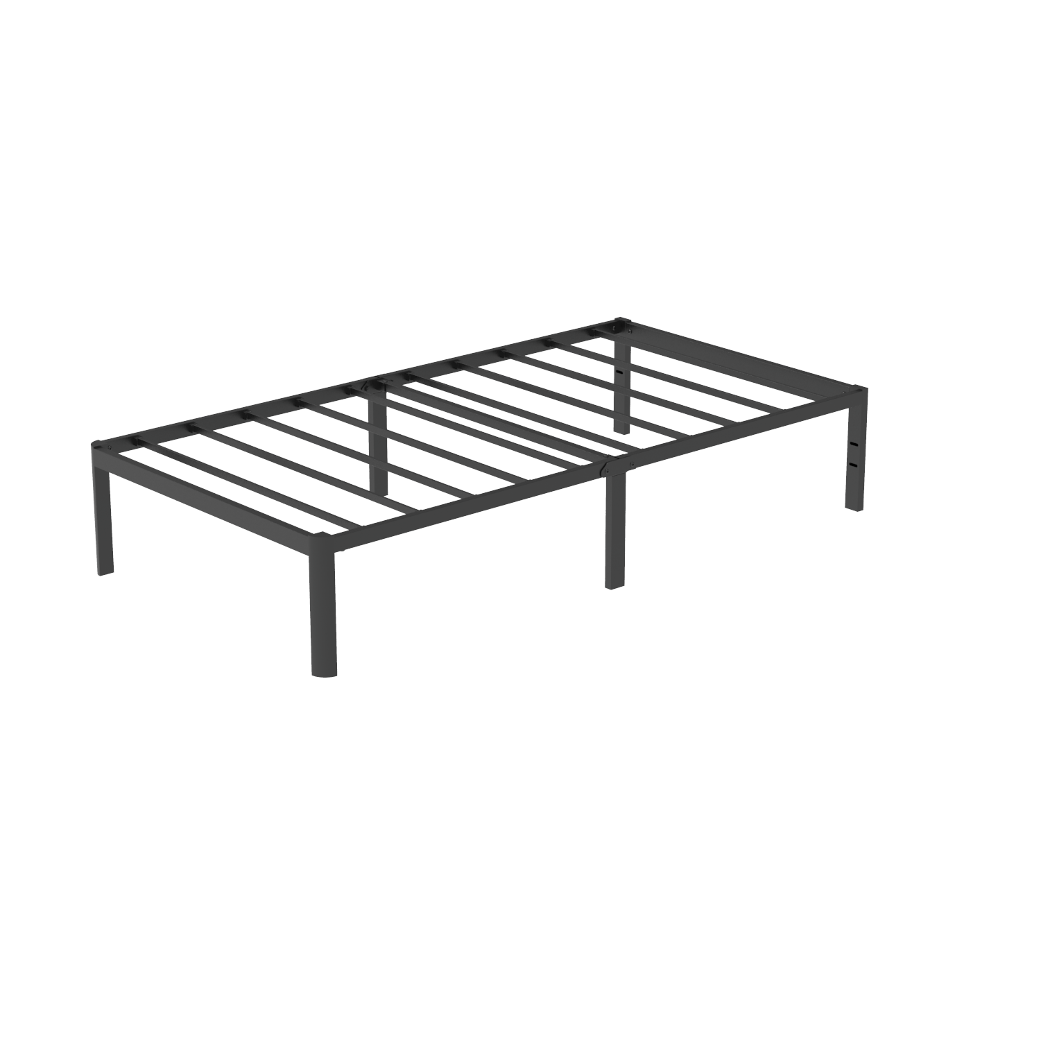 VENI Heavy Duty Steel Rounded Edge Bed Frame with Steel Slats