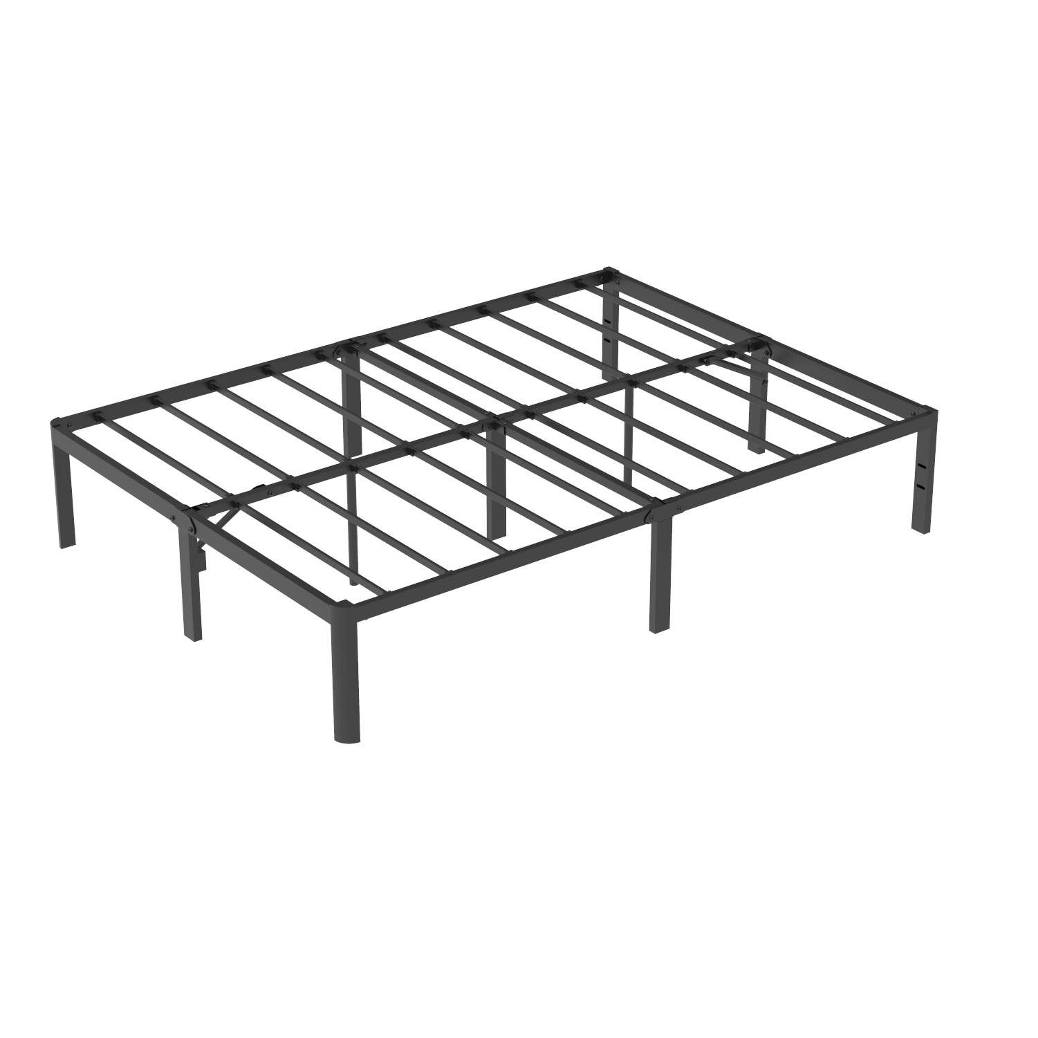 VENI Heavy Duty Steel Rounded Edge Bed Frame with Steel Slats