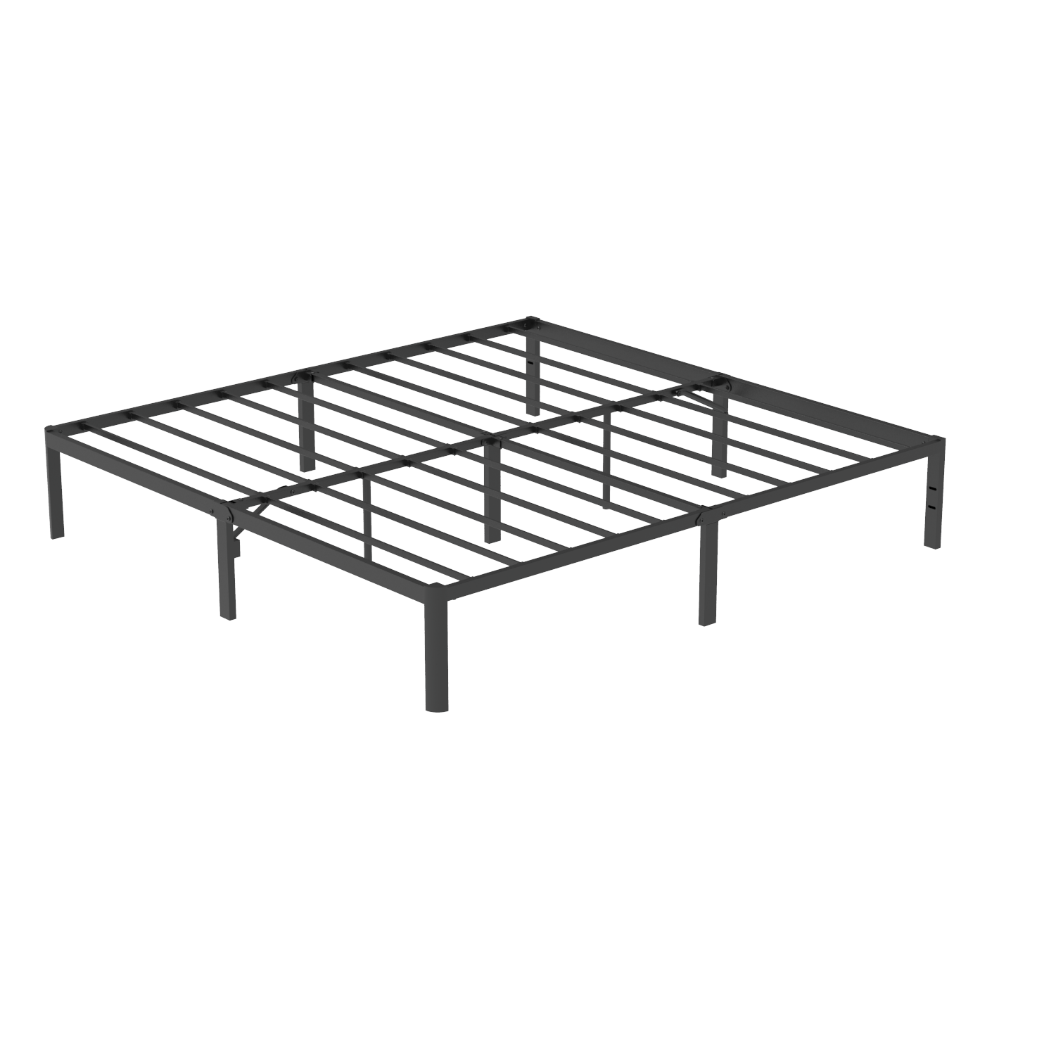 VENI Heavy Duty Steel Rounded Edge Bed Frame with Steel Slats