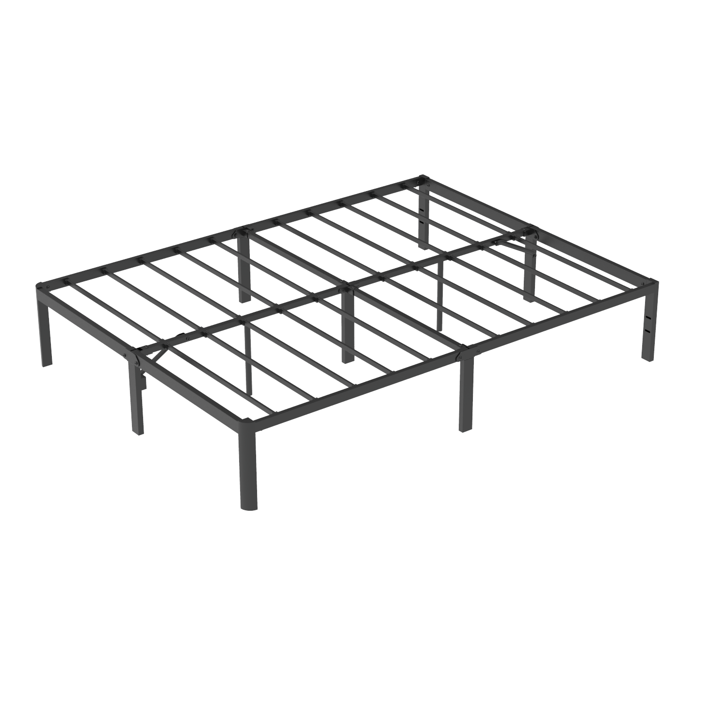 VENI Heavy Duty Steel Rounded Edge Bed Frame with Steel Slats