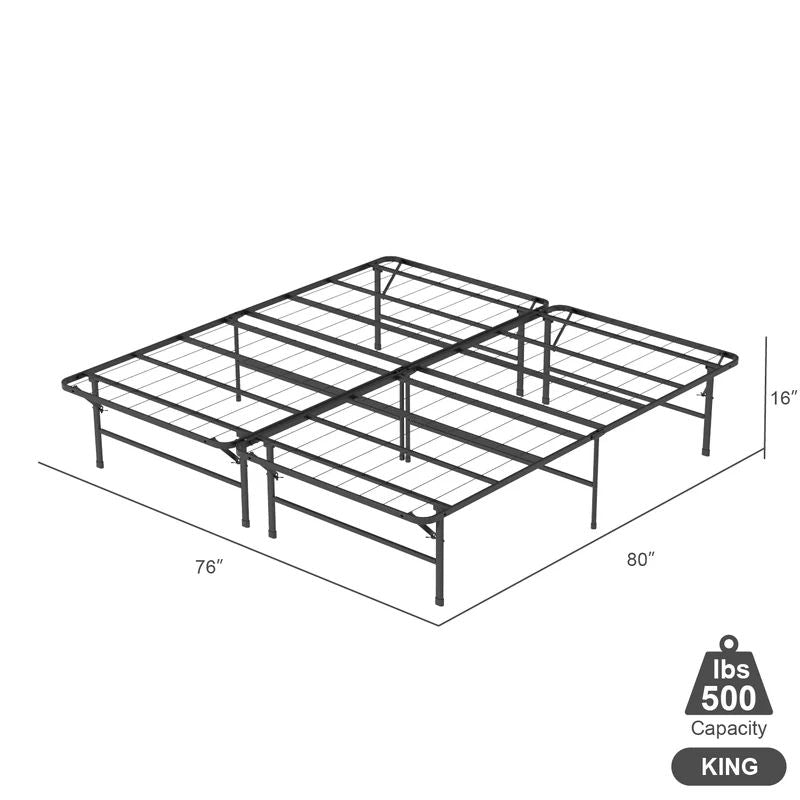 VENI 16 Inch Foldable Bed Frame Mattress Foundation