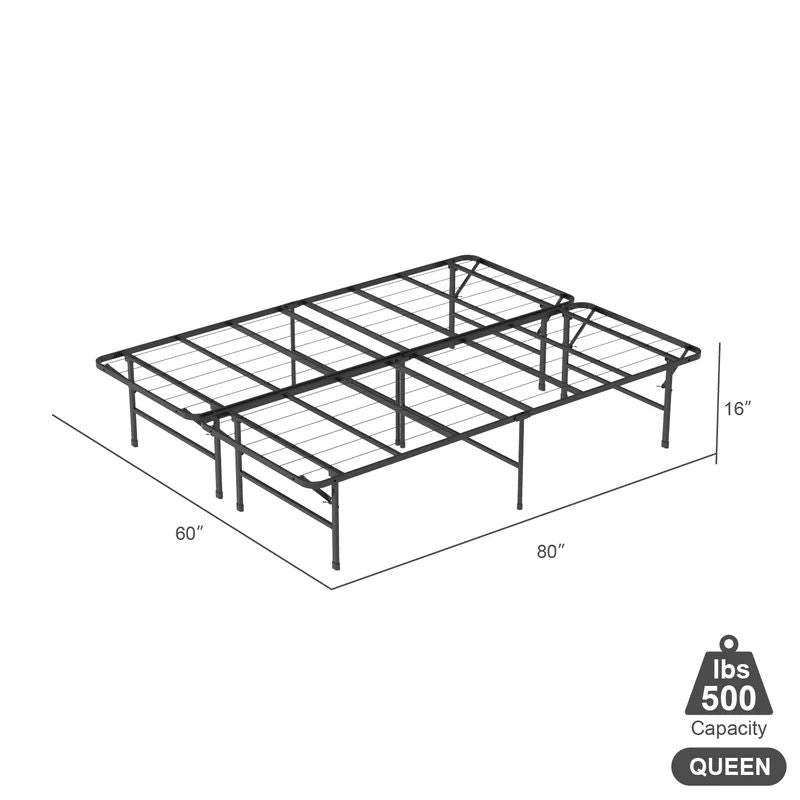 VENI 16 Inch Foldable Bed Frame Mattress Foundation