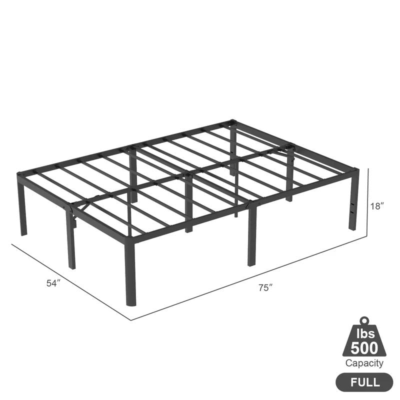 VENI Heavy Duty Steel Rounded Edge Bed Frame with Steel Slats