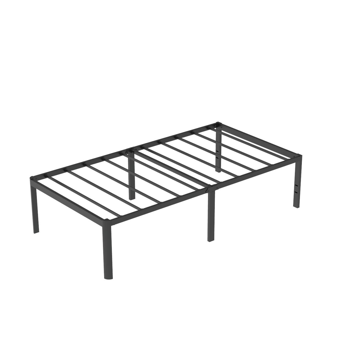 VENI Heavy Duty Steel Rounded Edge Bed Frame with Steel Slats