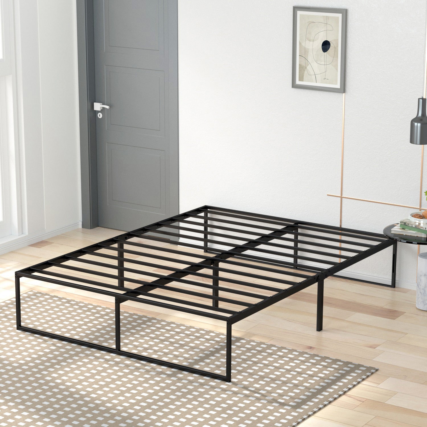 VENI HOME Modern Strong Durable Bed Frame Metal Platform Bed