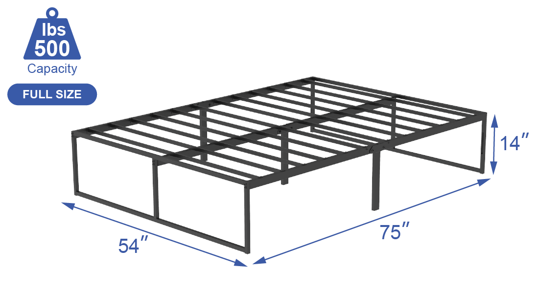 VENI HOME Modern Strong Durable Bed Frame Metal Platform Bed