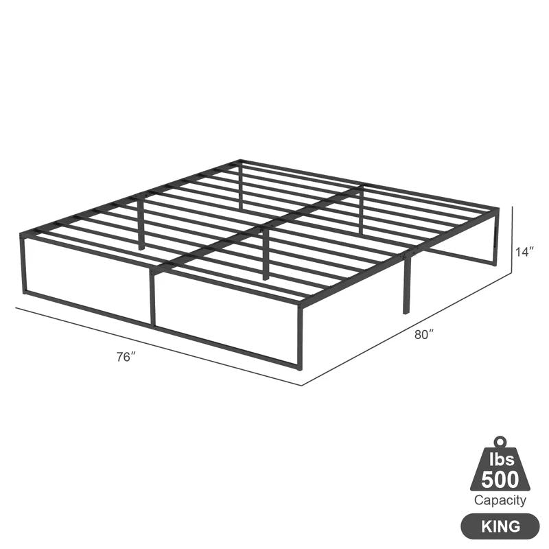 VENI HOME Modern Strong Durable Bed Frame Metal Platform Bed