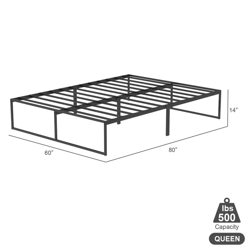 VENI HOME Modern Strong Durable Bed Frame Metal Platform Bed