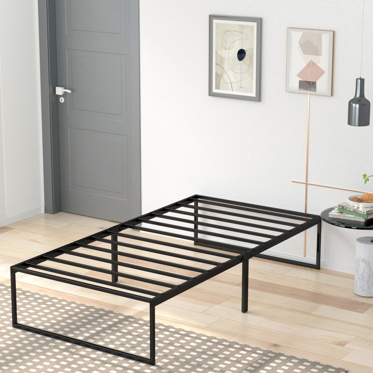 VENI HOME Modern Strong Durable Bed Frame Metal Platform Bed