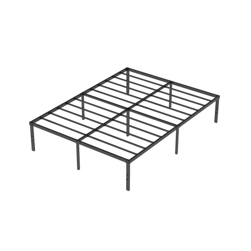 VENI Simple Metal Bed Frame: 14 Inch Minimalist Design